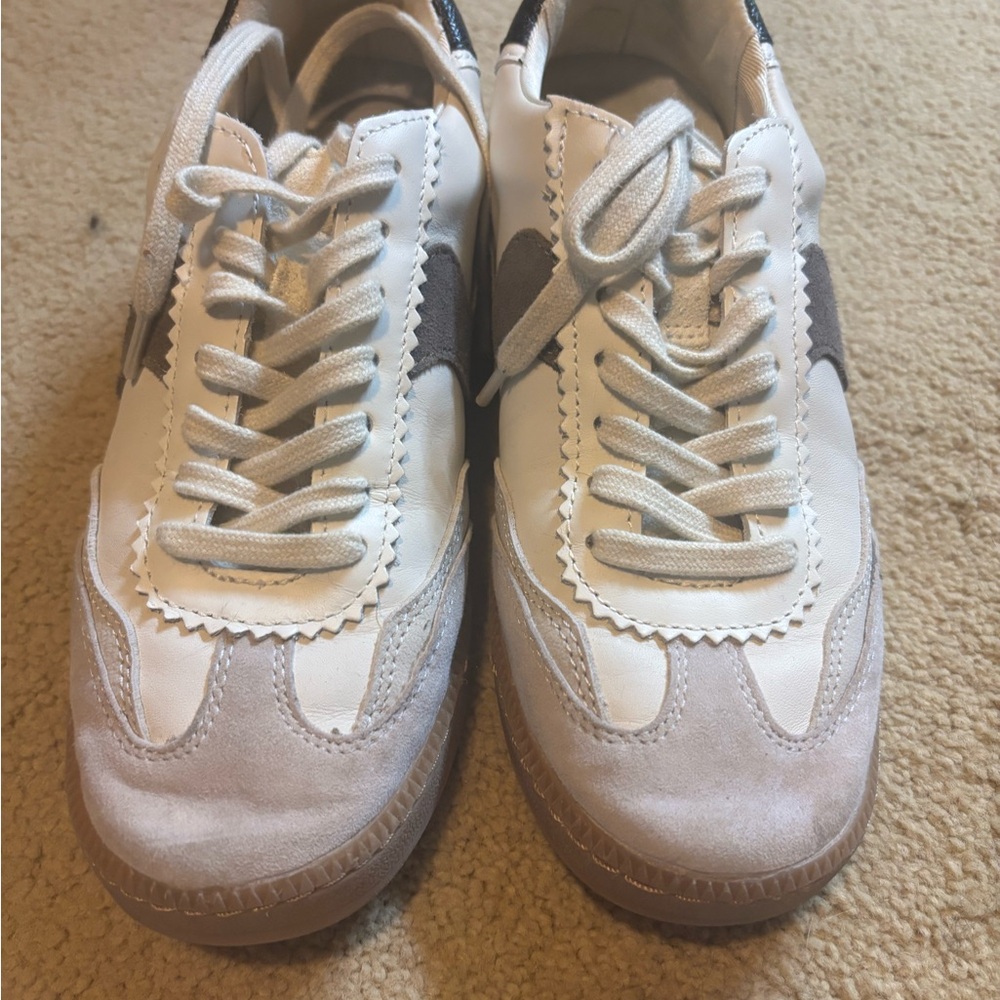 Dolce Vita White and Gray Sneakers